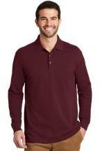 Port Authority® EZCotton® Adult Unisex 100% Cotton 6.2 oz Long Sleeve Polo Sport Shirt